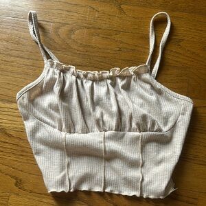 PAPAYA Women's Cream Sleeveless Top